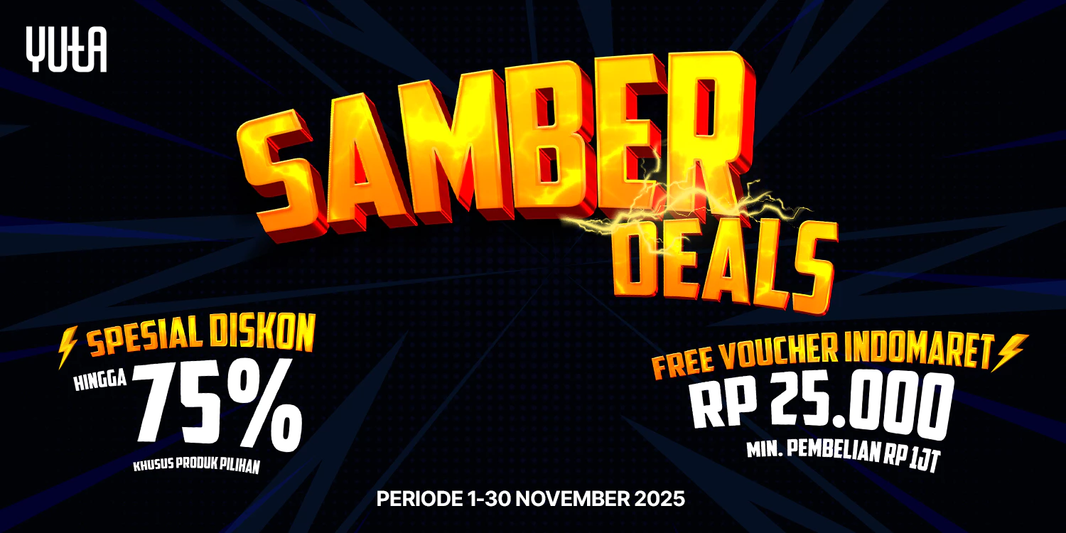 YUTA Samber Deals: Diskon 75% + Voucher Rp25.000